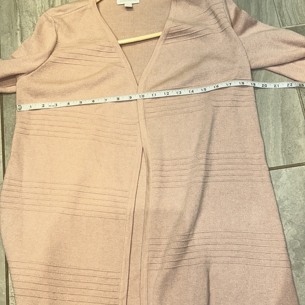 NWT Charter Club light pink cardigan open sweater small - Picture 7 of 8